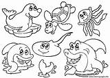 Coloring Pages Sea Animals Printable sketch template