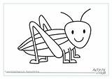 Cricket Colouring Pages Coloring Insect Color Minibeast Minibeasts Getcolorings Village Activity Explore sketch template