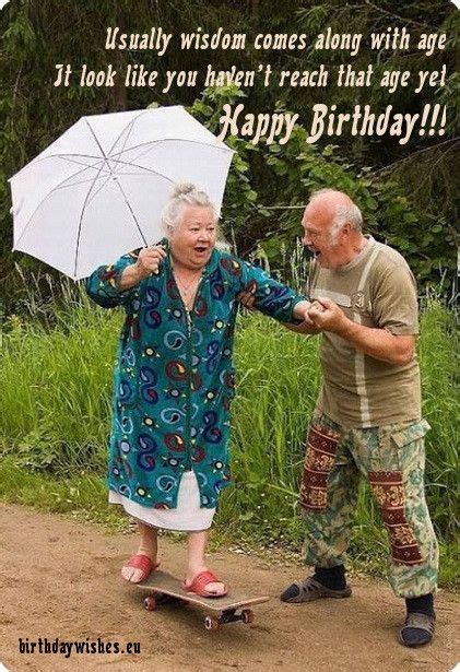 Humorous Bday Image Old Couples Growing Old Couples