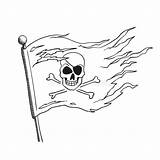 Pirate Drog Torn Piratkopierar Handen Illustrationer Flaggan sketch template