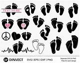 Footprint Foot Monogram Silhouette sketch template