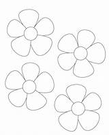 Flower Flowers Printable Paper Templates Shape Cut Template Patterns Pages Coloring Card Choose Board Applique sketch template
