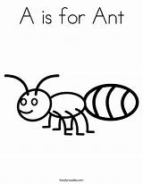 Ant Coloring Pages Book Animal Alphabet Bug Sheet Kids Words Printable Template Sheets Noodle Preschool Mini Letter Twistynoodle Twisty Outline sketch template