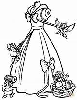 Coloring Cinderella Pages Mice Gown Help Her Make sketch template