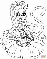 Monster High Coloring Pages Catty Noir Printable Colouring Para Colorear Clawdeen Wolf Drawing Color Book Kids Valentine Dibujos Printables Girls sketch template
