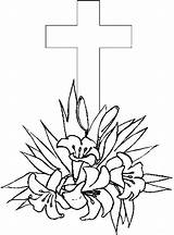 Coloring Pages Printable Cross Easter Kids Friday Good Crosses Print Flowers Color Drawing Lily Christian Book Sheets Colouring Children Jesus sketch template