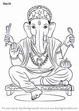 Step Ganpati Ganesha Easy Draw Drawing Bappa Lord Tutorials Getdrawings Drawingtutorials101 Tutorial sketch template