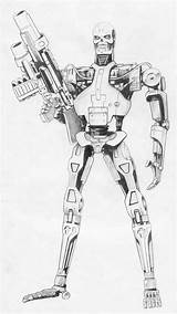 Endoskeleton Terminator Microptera sketch template