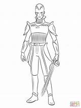 Coloring Wars Star Rebels Inquisitor Pages Printable Drawing sketch template