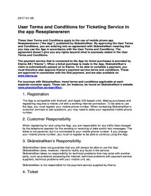 sample terms  conditions  mobile app pdffiller