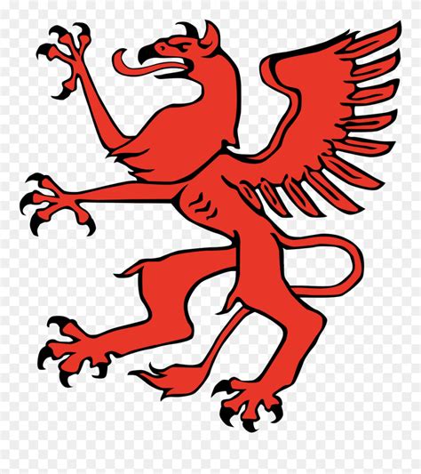 red griffin charge greifswalder fc logo clipart  pinclipart