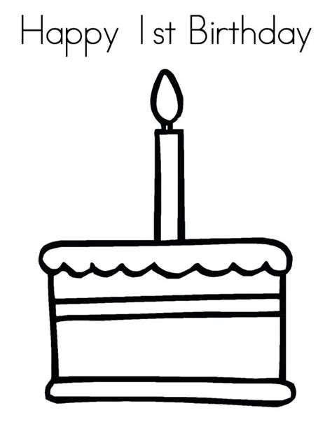 birthday cake coloring pages netart