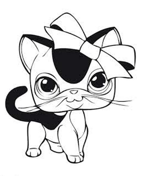 littlest pet shop cat coloring pages  getcoloringscom