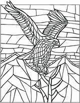 Mosaic Coloring Pages Animal Printable Mosaics Mystery Dover Publications Eagle Glass Stained Colouring Patterns Adult Color Welcome Animals Creative Christmas sketch template