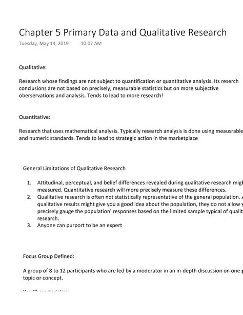 qualitative research template