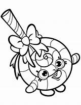 Shopkins Coloring Pages Cute Candy Sweet Colouring Printable Categories Food sketch template