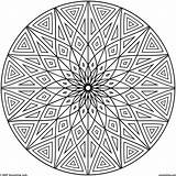 Coloring Pages Geometric Cool Mandala Patterns Colouring Pattern Color sketch template