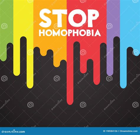 vector an illustration with the inscription stop homophobia card for