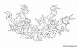 Coloring Eevee Evolutions Pages Pokemon Mega Printable Color sketch template