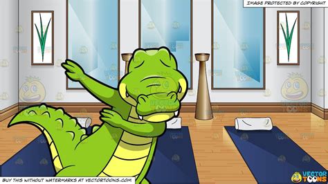 dabbing alligator   small yoga room   yoga room yoga