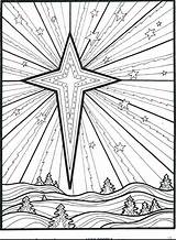 Coloring Christmas Pages Star Doodle Insights Adults Let Educational Markers Sheets Adult Lets Bethlehem Detailed Color Printable Nativity Colouring Marker sketch template