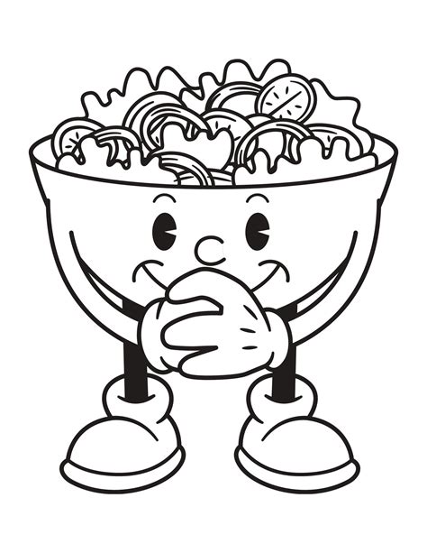 food cartoon coloring pages  printable pages etsy