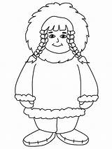 Eskimo Coloring Pages Girl Getcolorings Printable sketch template