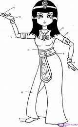 Cleopatra Egipto Imagen Kolorowanki Dragoart Infantiles Egipska Postaci Bogini sketch template