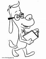 Peabody Coloring Mr Sherman Pages Talking Dog Scientist Colouring Movie Colorear Books Imprimir Dibujos sketch template