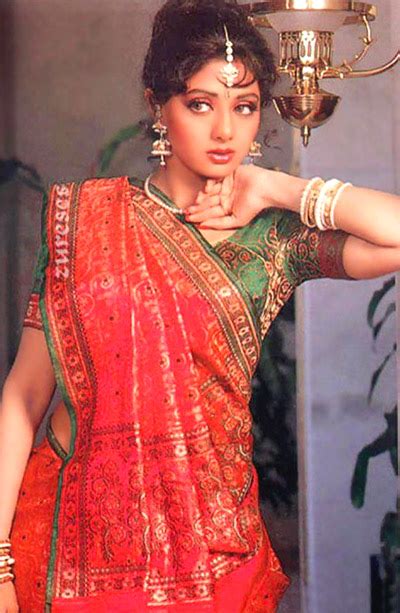 Indian Beautiful Actress Sridevi In Saree Looks Cool Fashion Show