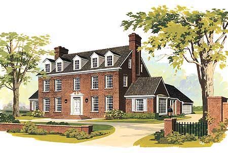 plan   floors  living colonial house plans brick exterior house colonial house