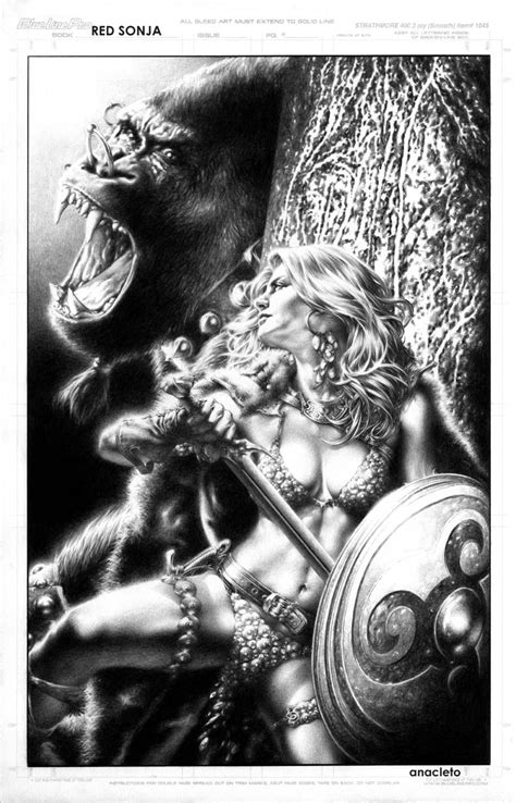 red sonja cover 1 by the great jay anacleto in olivier d s jay anacleto comic art gallery room