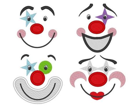 pin  hope holmes  clownin  clown faces machine embroidery