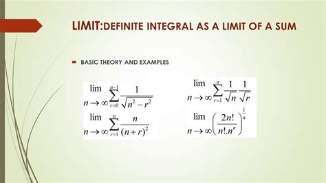 limitdefinite integral   limit   sum youtube