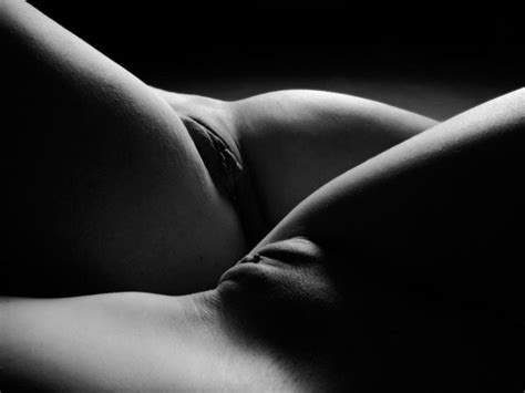 0876 Black White Abstract Art Nude Two Women Art Print By