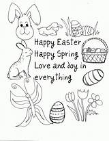 Coloring Easter Pages Pdf Happy Print Popular sketch template