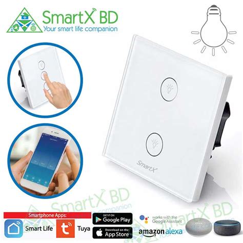 smartx  gang wifi smart touch switch  smart lighting control  automation smartx bd