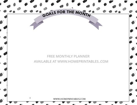 printable monthly planner home printables