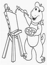 Barney Coloring Paint Would sketch template