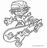 Coloring Pages Rocket Power Cartoon Color Printable Character Kids Characters Sheets Book Cartoons Print Found sketch template