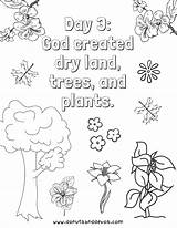 Creation Coloring Pages Land Dry sketch template