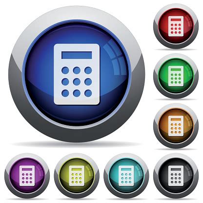 calculator button set stock illustration  image