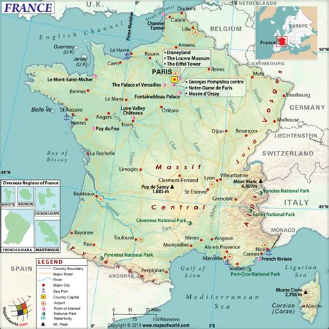 france map printable  detailed map  france