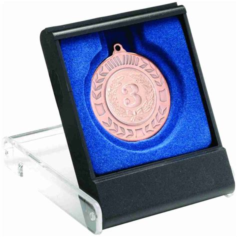 blackclear medal box small mm recess blue warrington trophy