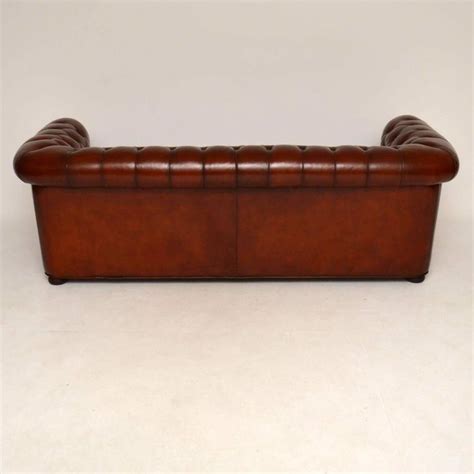 antique leather  seat chesterfield sofa  stdibs