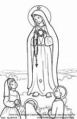 Fatima Lady Coloring Pages Lourdes Clipart Mary Catholic Colouring Kids Rosary Drawing Blessed Children Clip Mother Color Guadalupe Snowflake Clockwork sketch template