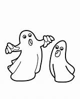 Ghost Coloring Pages Scary Drawing Outline Easy Halloween Space Kids Getcolorings Paintingvalley Ghosts Printable Getdrawings Template Color sketch template