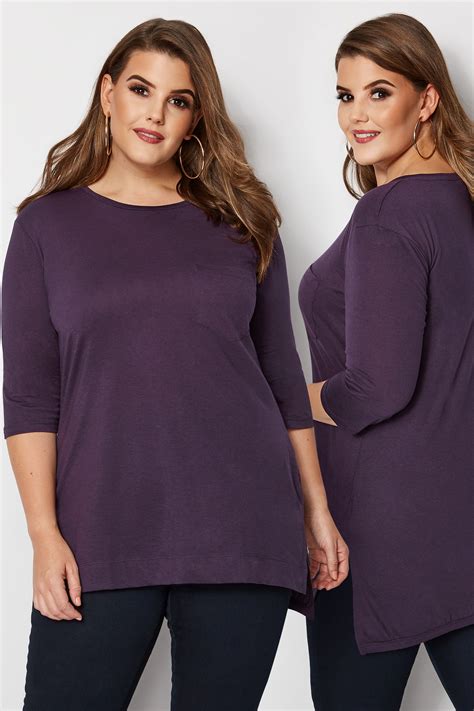 purple top with chest pocket