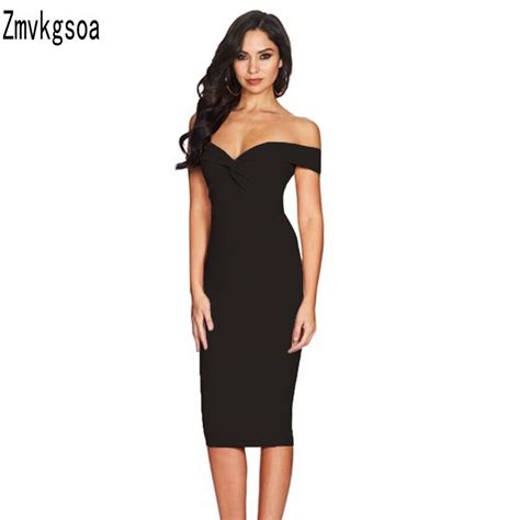 zmvkgsoa sexy off shoulder women twist front bodycon dress female