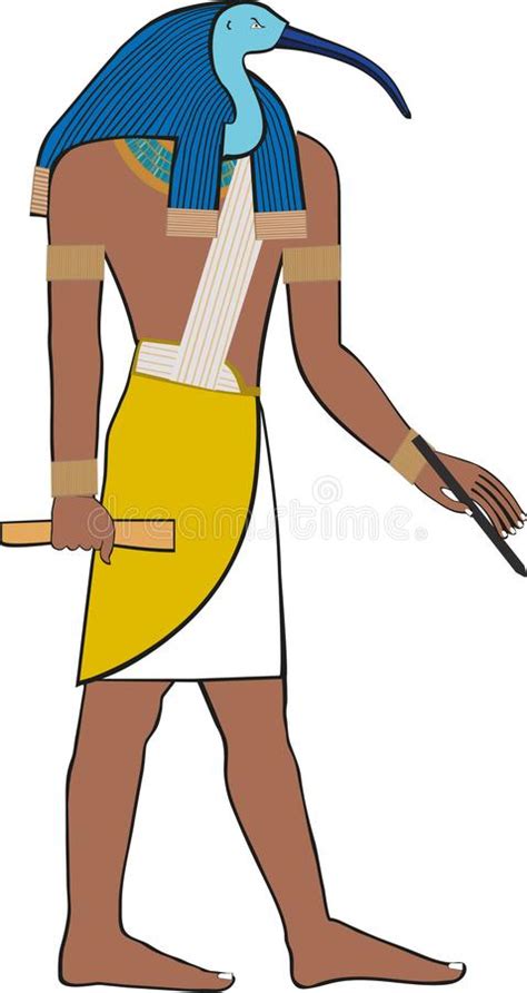 Ancient Egyptian God Thoth Stock Vector Illustration